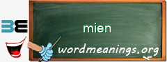 WordMeaning blackboard for mien